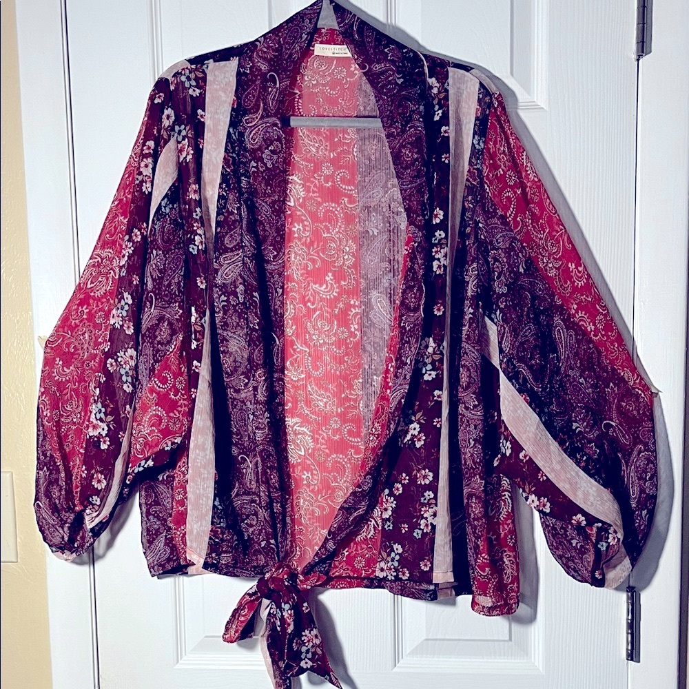Love Stich Sparrow Patchwork Kimono Bohemian Pais… - image 1